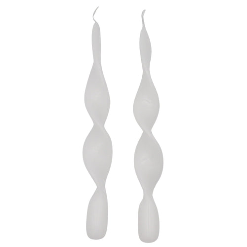 20 White Cotton Swirl Candles - 10 Packs of 2